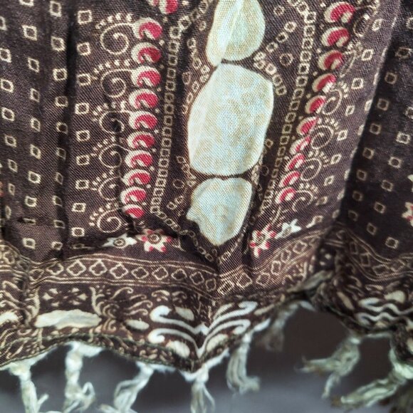 Meetu Magic The African Scene Womens Beaded Kaftan Midi Dress Free Size Brown - Picture 4 of 9